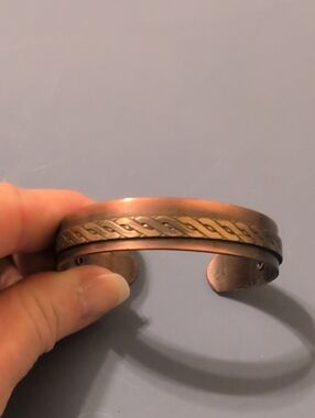 Solid Copper Braided Cuff Bracelet